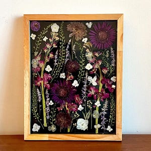 14x11" Handmade Real Dried Flower Resin Wall Art | Original Pressed Flower Wall Art | Flower Preservation | Herbarium Frame