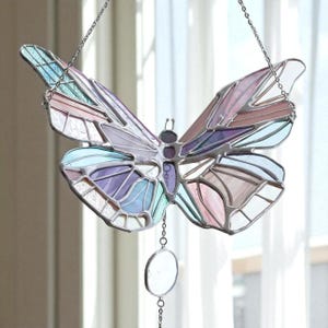 Butterfly, Suncatcher, Stained Glass, Acrylic, Sun catcher, Wall Art, Window Hanging, Unique Gift, Cottagecore, Aesthetic